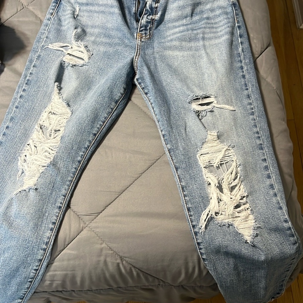 Oasis Blue Boyfriend Jeans with Distressed Details - Picture 6 of 6